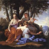 Eustache Le Sueur - The Muses Clio Euterpe And Thalia